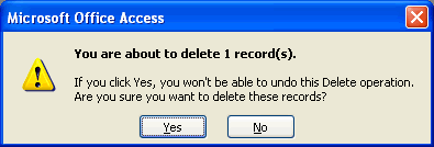 Confirm Delete Notification