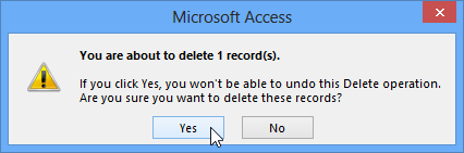 Screenshot of Access 2013