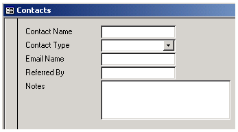 Contacts Form