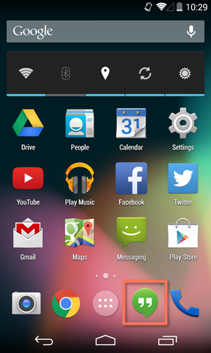 the hangouts app