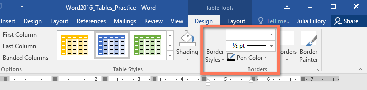 border options