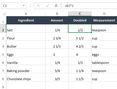 screenshot of Microsoft Excel