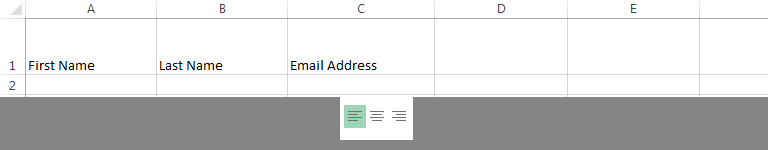 Screenshot of Excel 2013