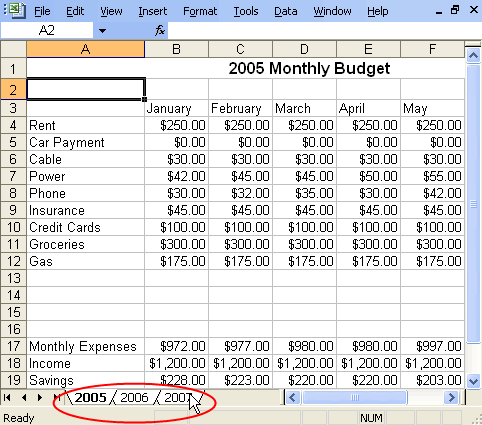 Format Worksheets