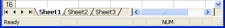 The Excel 2003 Sheet Tabs