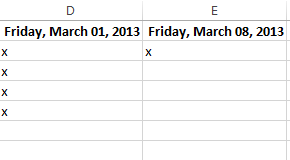 Screenshot of Excel 2013