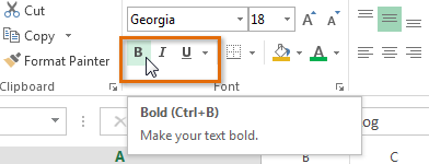 Screenshot of Excel 2013