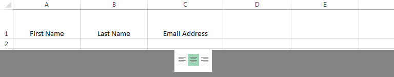 Screenshot of Excel 2013