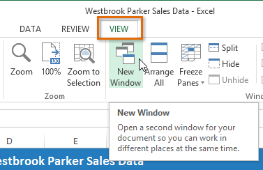 Screenshot of Excel 2013