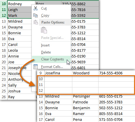 Screenshot of Excel 2013