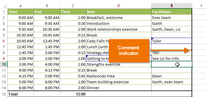 Screenshot of Excel 2013