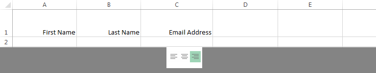 Screenshot of Excel 2013