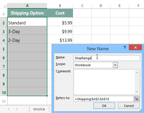 screenshot of excel 2013