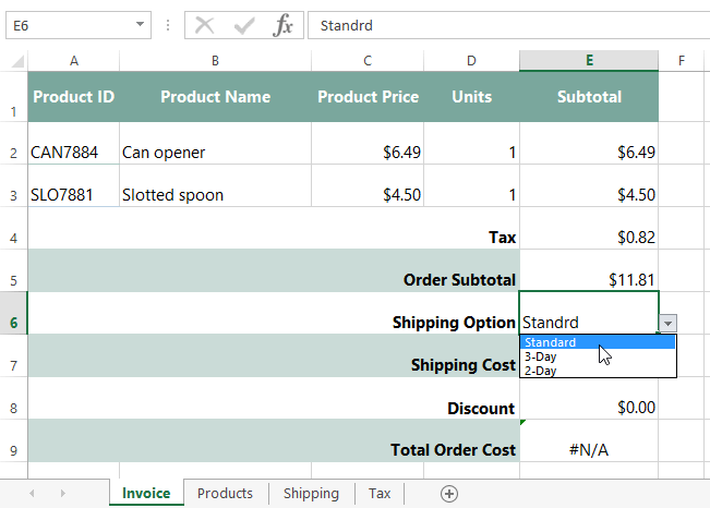 screenshot of excel 2013