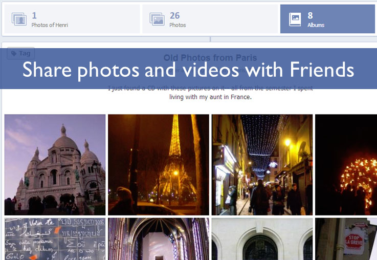 Share photos and videos with Friends