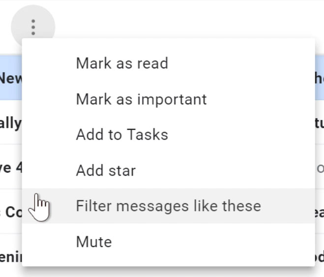 Filtering similar messages