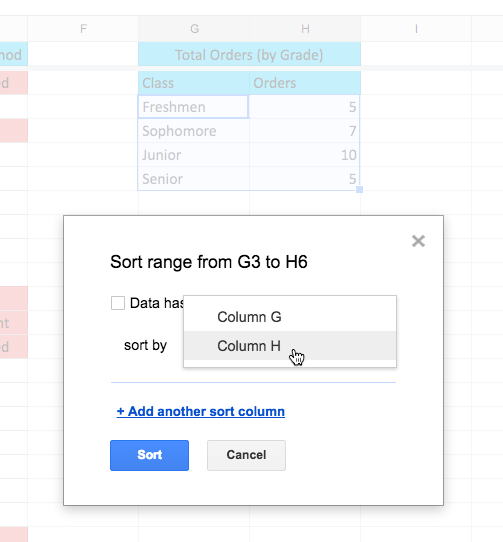 Google Sheets - Sorting and Filtering Data