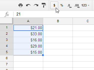 Applying the Currency format