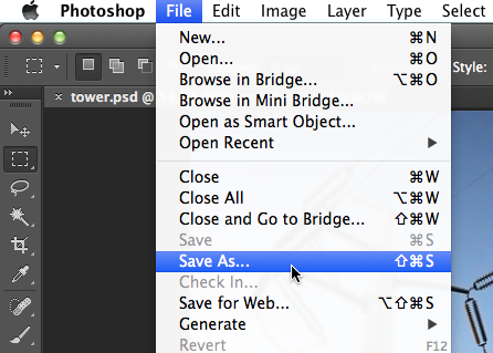 Screenshot of Adobe Photoshop