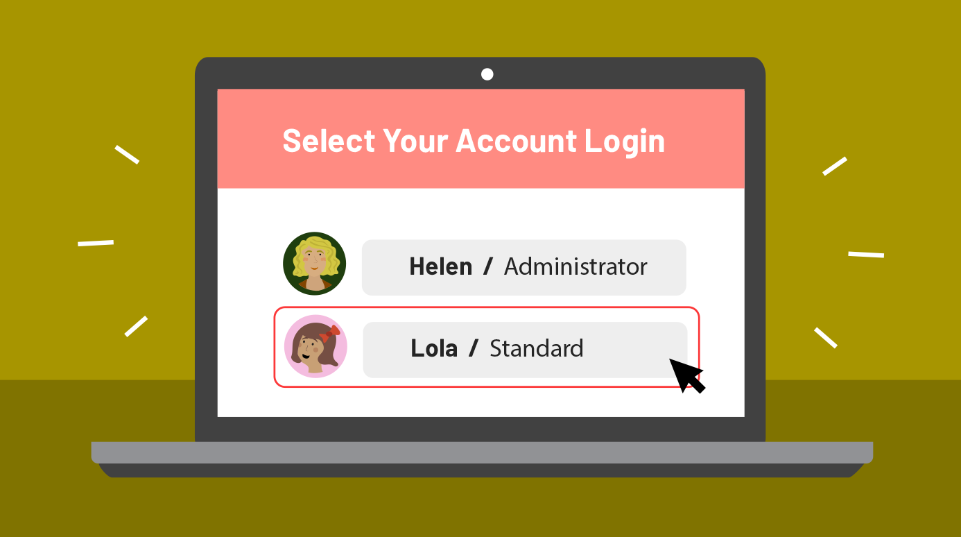 illustration of a login page