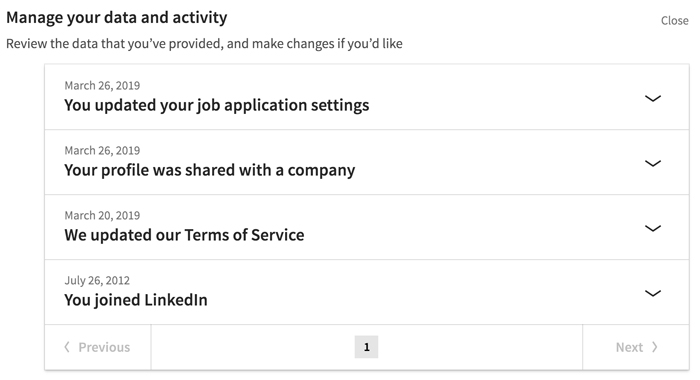 A screenshot of a LinkedIn privacy setting