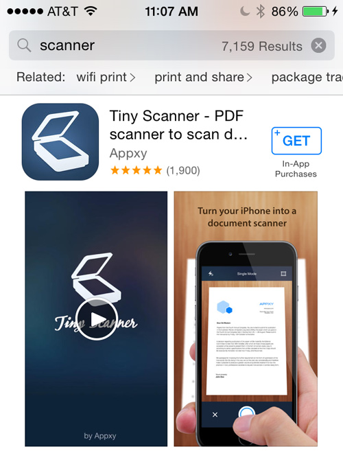 downloading a scanner app