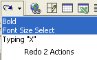 List of Redo actions