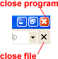 Close and Exit buttons