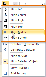 Choosing an alignment option