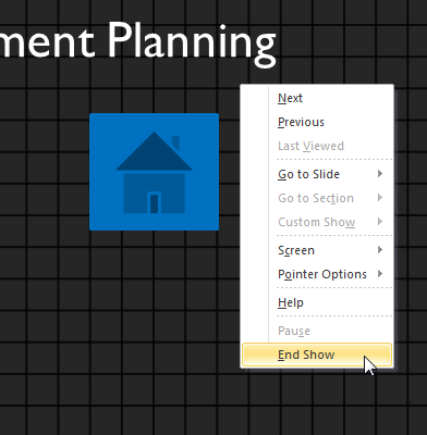Ending the Slide Show