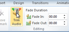 The Trim Audio command