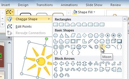 Choosing a new shape