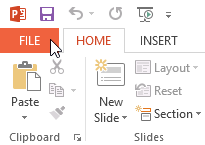 Screenshot of PowerPoint 2013