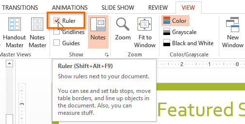 Screenshot of PowerPoint 2013