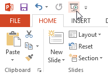 Screenshot of PowerPoint 2013