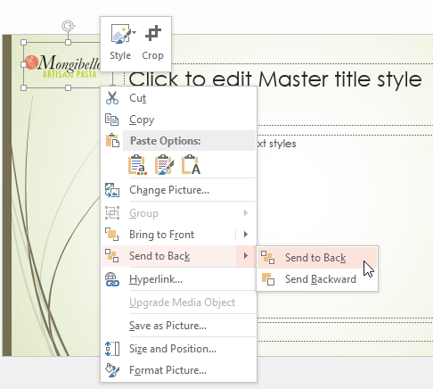 Screenshot of PowerPoint 2013