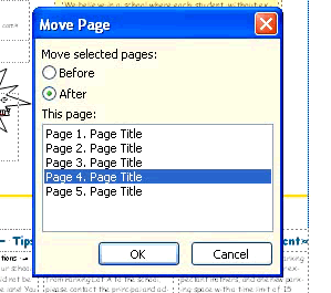 move page dialog box