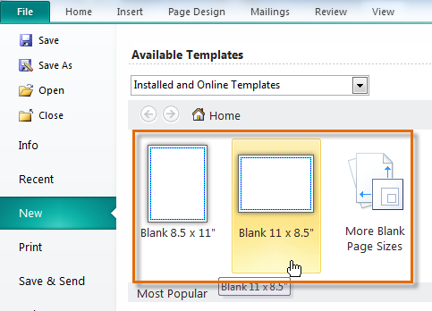 Creating a publication from a blank page