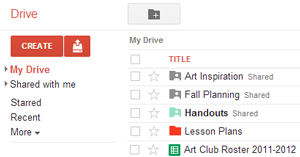 Scerenshot of Google Drive