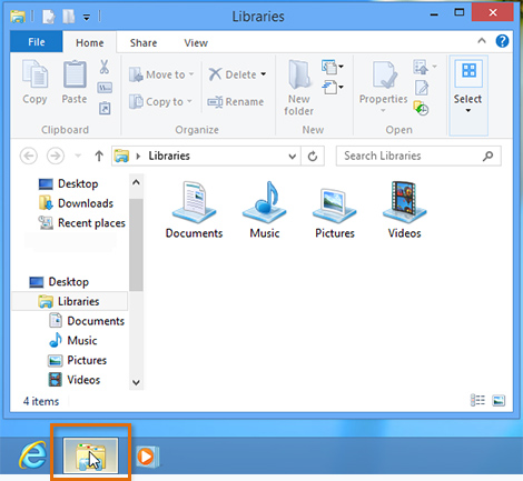 Screenshot of Windows 8