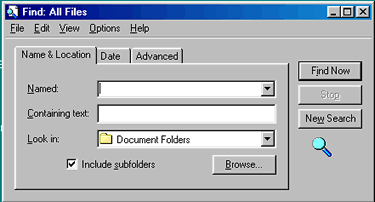 The Find Dialog Box