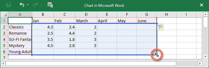 expanding the data range