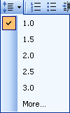 Line Spacing Options