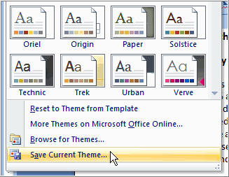 Save Theme