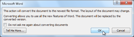 Screenshot of Word 2013