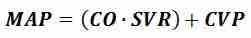 Equation for Mean Arterial Pressure