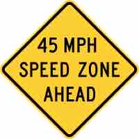 Traffic Warning Speed Sign