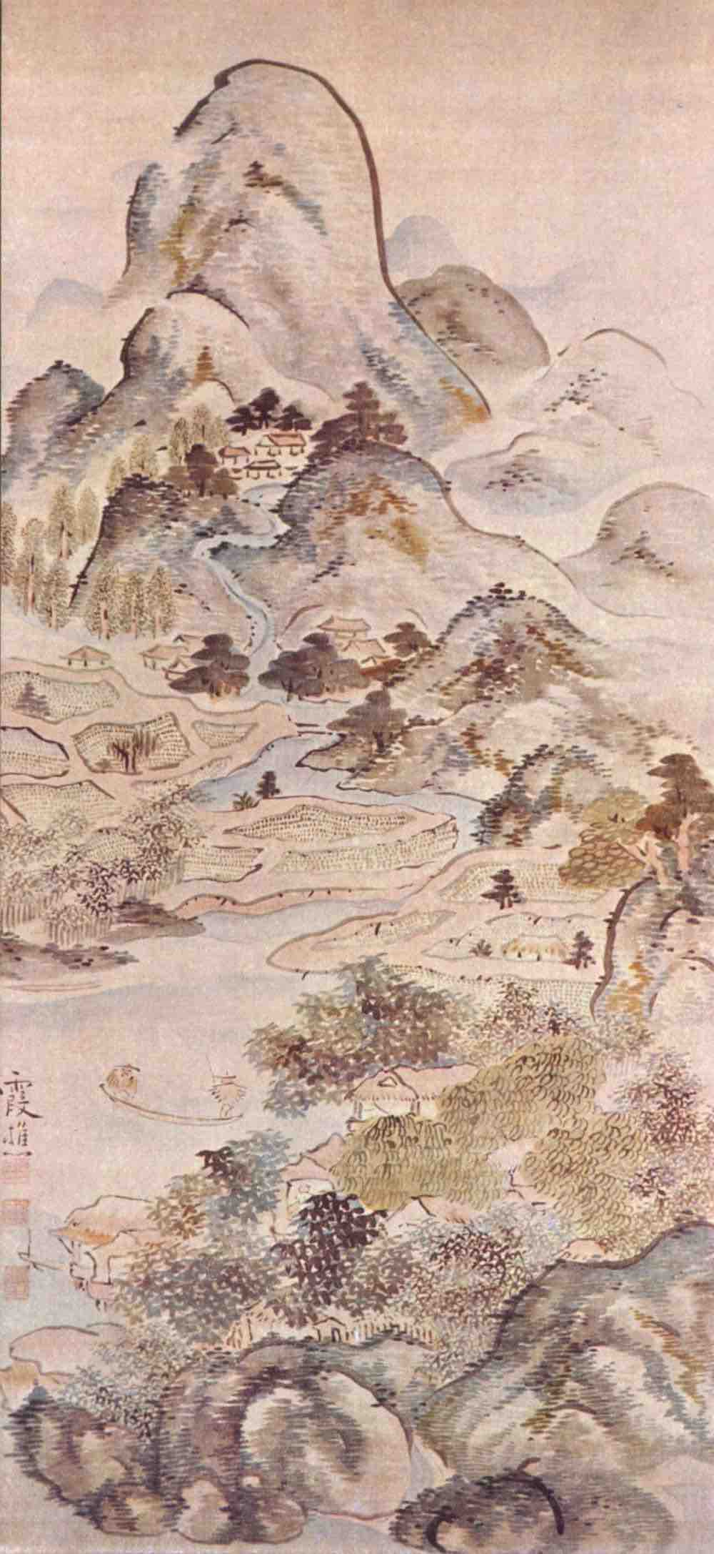 <em>Fish in Spring</em> by Ike no Taiga (1747)