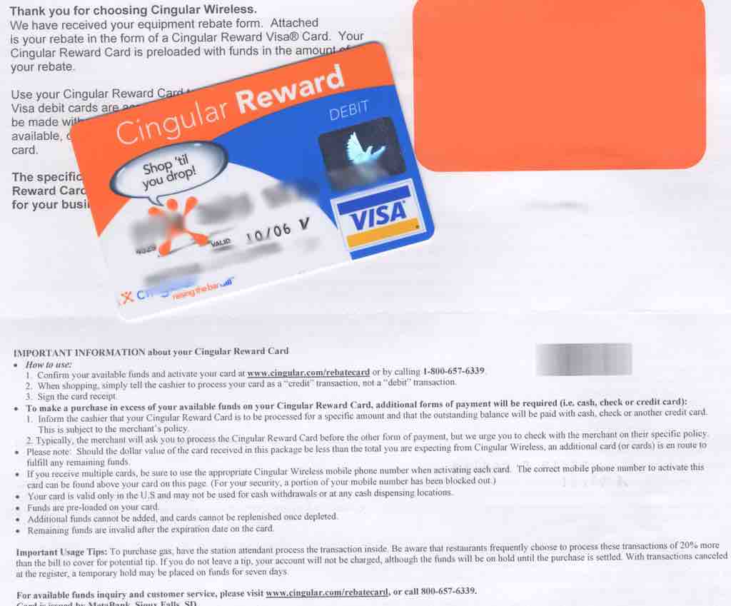 Cingular Rewards Card