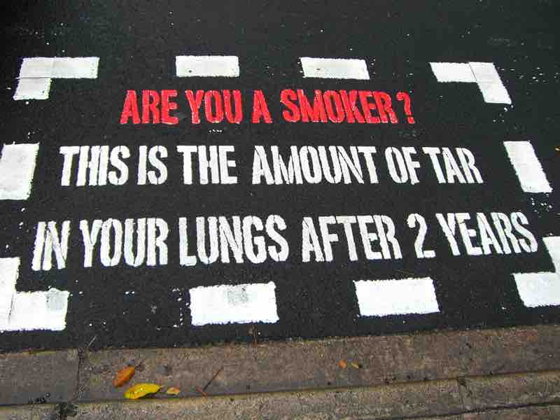 Example of an Anti-Smoking campaign to educate consumers